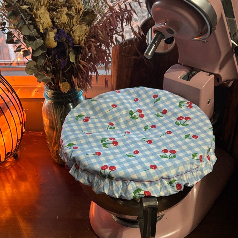 Cherry Gingham Mixer Cover